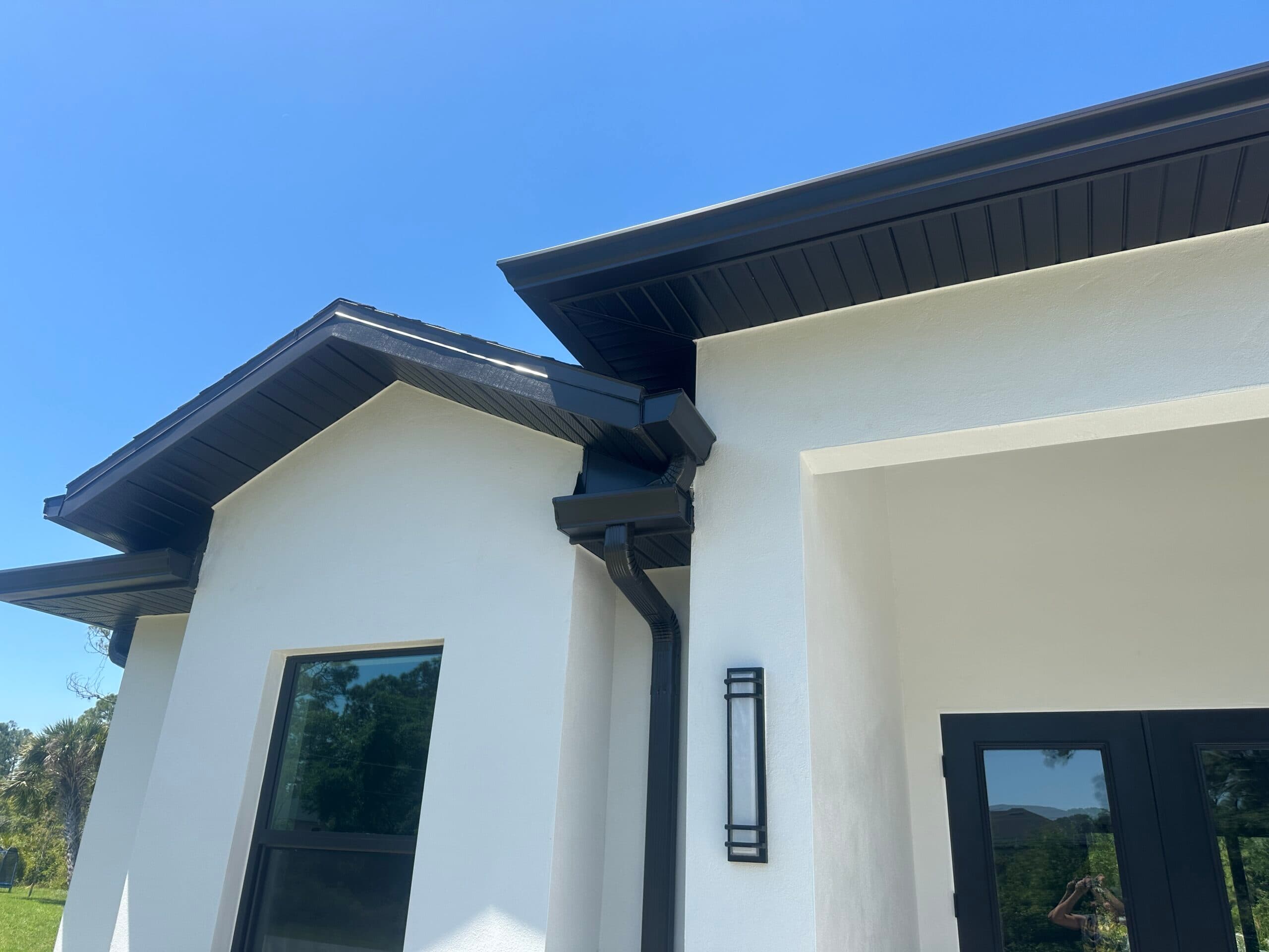 Large-scale gutter installation